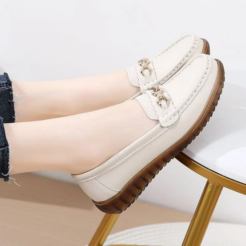 Women Quiet Luxury Loafers – Minimalist Slip On Flats, Old Money Aesthetic Shoes, Soft Comfort Everyday Chic Shoes 2026