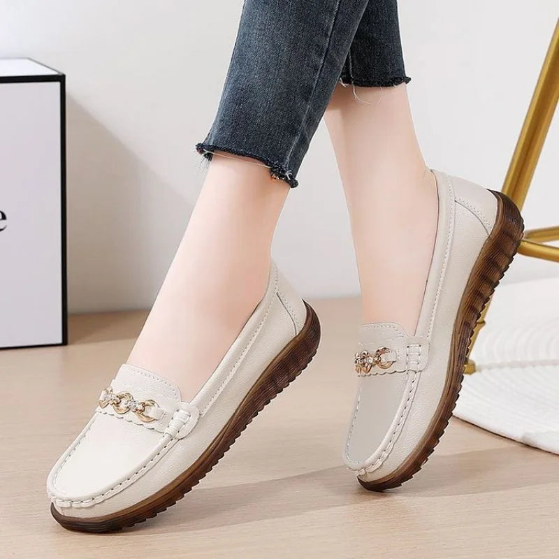 Women Quiet Luxury Loafers – Minimalist Slip On Flats, Old Money Aesthetic Shoes, Soft Comfort Everyday Chic Shoes 2026