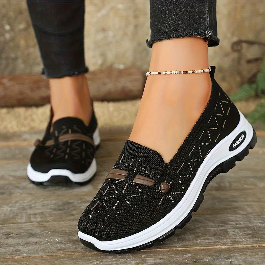 2026 Women’s Arch Support Sneakers – Lightweight Slip On Walking Shoes, Non Slip Comfort Loafers for Everyday Wear
