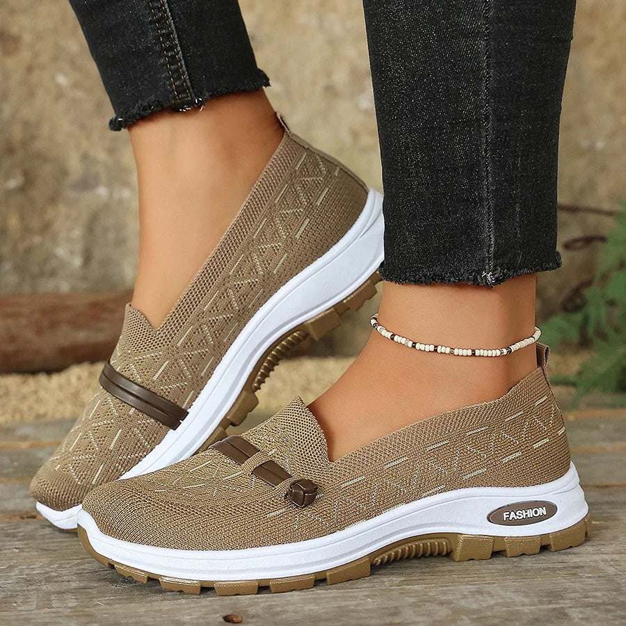 2026 Women’s Arch Support Sneakers – Lightweight Slip On Walking Shoes, Non Slip Comfort Loafers for Everyday Wear