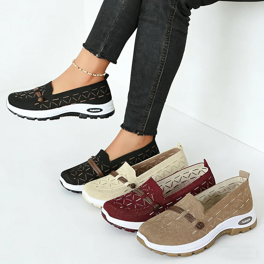 2026 Women’s Arch Support Sneakers – Lightweight Slip On Walking Shoes, Non Slip Comfort Loafers for Everyday Wear
