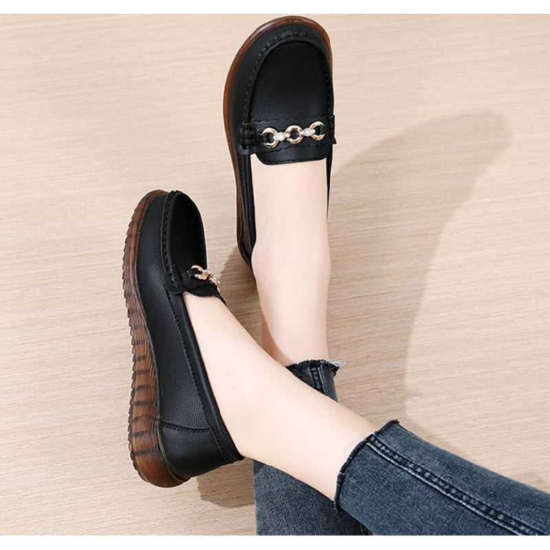 Women Quiet Luxury Loafers – Minimalist Slip On Flats, Old Money Aesthetic Shoes, Soft Comfort Everyday Chic Shoes 2026