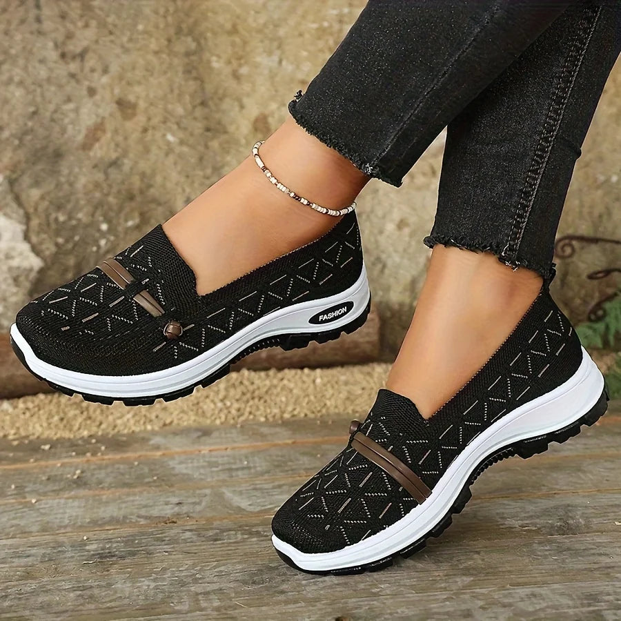 2026 Women’s Arch Support Sneakers – Lightweight Slip On Walking Shoes, Non Slip Comfort Loafers for Everyday Wear