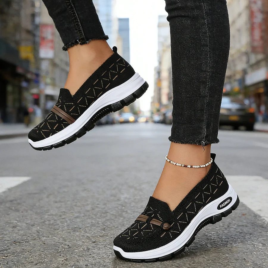 2026 Women’s Arch Support Sneakers – Lightweight Slip On Walking Shoes, Non Slip Comfort Loafers for Everyday Wear