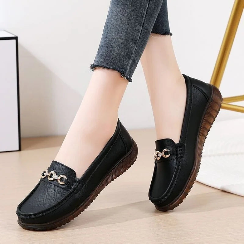 Women Quiet Luxury Loafers – Minimalist Slip On Flats, Old Money Aesthetic Shoes, Soft Comfort Everyday Chic Shoes 2026